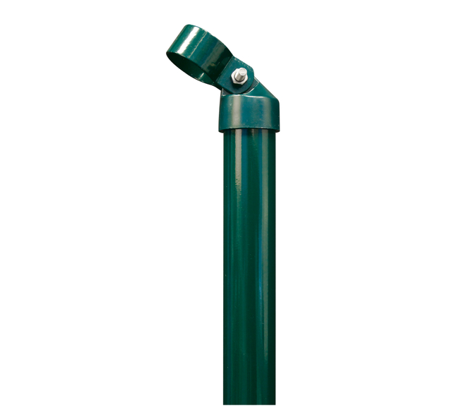 Brace, Material: raw steel, Surface: zinc phosphate plated, green powder-coated RAL 6005, for setting in concrete, Length: 900 mm, Tube Ø: 34 mm, Circlip dia.: 34 mm, 10-year warranty against rusting through Brace, Material: raw steel, Surface: zinc phosphate plated, green powder-coated RAL 6005, for setting in concrete, Length: 900 mm, Tube Ø: 34 mm, Circlip dia.: 34 mm, 10-year warranty against rusting through