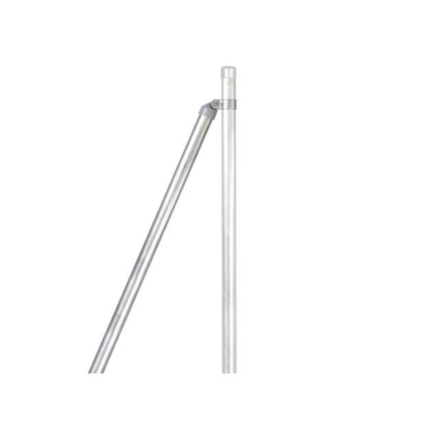 Brace, Material: raw steel, Surface: hot-dip galvanised, for setting in concrete, Length: 1500 mm, Tube Ø: 42 mm, Wall thickness: 1.5 mm, 15-year warranty against rusting through Brace, Material: raw steel, Surface: hot-dip galvanised, for setting in concrete, Length: 1500 mm, Tube Ø: 42 mm, Wall thickness: 1.5 mm, 15-year warranty against rusting through
