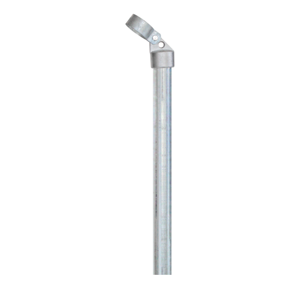 Strebe, Material: Stahl roh, Oberfläche: feuerverzinkt, zum Einbetonieren, Länge: 2250 mm, Rohr-Ø: 34 mm, Schellen-Ø: 42 mm, 15 Jahre Garantie gegen Durchrosten