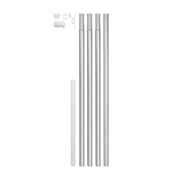 Flagpole, cylindrical, Material: Aluminium, Surface: raw, for setting in concrete, Contents per PU: 1 Set, Total height: 6200 mm, Height above ground: 5750 mm, Tube Ø: 50 mm Flagpole, cylindrical, Material: Aluminium, Surface: raw, for setting in concrete, Contents per PU: 1 Set, Total height: 6200 mm, Height above ground: 5750 mm, Tube Ø: 50 mm