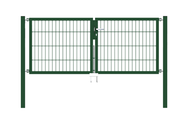 Cancello a due ante Flexo, tipo 6/5/6, Materiale: acciaio grezzo, superficie: zincata a caldo, plastificata nero opaco RAL 9005, da cementare, Larghezza nominale: 2000 mm, larghezza netta: 1970 mm, Larghezza totale: 1854 mm, Larghezza anta di cancello: 910 mm, Larghezza seconda anta di cancello: 910 mm, altezza: 800 mm, Lunghezza pilastro: 1300 mm, Spessore pilastro: 60 x 60 mm, Spessore telaio: 40 x 40 mm, larghezza delle maglie: 50 x 200 mm, Suddivisione larghezza cancello: diviso al centro, 15 anni di garanzia contro la formazione di ruggine Cancello a due ante Flexo, tipo 6/5/6, Materiale: acciaio grezzo, superficie: zincata a caldo, plastificata nero opaco RAL 9005, da cementare, Larghezza nominale: 2000 mm, larghezza netta: 1970 mm, Larghezza totale: 1854 mm, Larghezza anta di cancello: 910 mm, Larghezza seconda anta di cancello: 910 mm, altezza: 800 mm, Lunghezza pilastro: 1300 mm, Spessore pilastro: 60 x 60 mm, Spessore telaio: 40 x 40 mm, larghezza delle maglie: 50 x 200 mm, Suddivisione larghezza cancello: diviso al centro, 15 anni di garanzia contro la formazione di ruggine