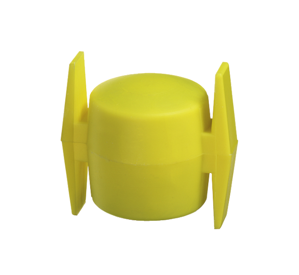 Cross head for clothesline posts, Material: plastic, colour: yellow, For tube-Ø: 42 mm Cross head for clothesline posts, Material: plastic, colour: yellow, For tube-Ø: 42 mm