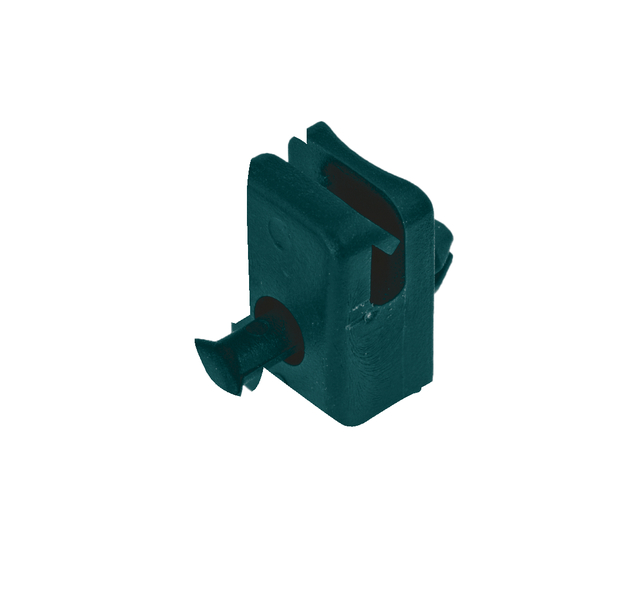 Tension wire holder with rivet pin, Material: plastic, colour: green Tension wire holder with rivet pin, Material: plastic, colour: green