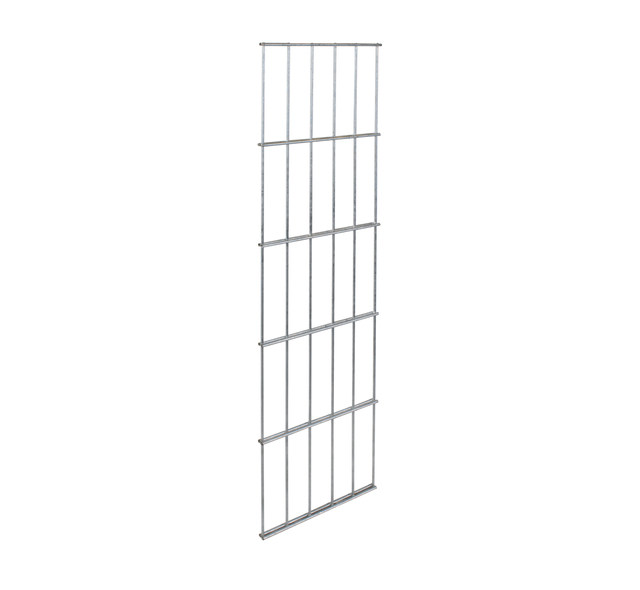 Cluster side grating, type 6/5/6, Material: raw steel, Surface: hot-dip galvanised, Width: 250 mm, Height: 800 mm, Mesh width: 50 x 200 mm, 15-year warranty against rusting through