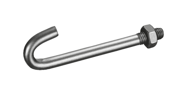 Hook screw for fixing double bar grating panels, Material: raw steel, Surface: hot-dip galvanised, For posts-Ø: 60 mm, For posts: 60 x 40 mm, Screw: M8, Screw length: 90 mm, Hole: Ø9 mm, 15-year warranty against rusting through Hook screw for fixing double bar grating panels, Material: raw steel, Surface: hot-dip galvanised, For posts-Ø: 60 mm, For posts: 60 x 40 mm, Screw: M8, Screw length: 90 mm, Hole: Ø9 mm, 15-year warranty against rusting through