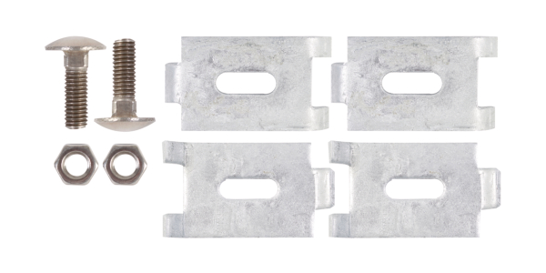 Corner connector for fixing two double bar grating panels, Material: raw steel, Surface: hot-dip galvanised, packed in polybag, Contents per PU: 2 Piece, Screw: M8, Screw length: 30 mm, 15-year warranty against rusting through Corner connector for fixing two double bar grating panels, Material: raw steel, Surface: hot-dip galvanised, packed in polybag, Contents per PU: 2 Piece, Screw: M8, Screw length: 30 mm, 15-year warranty against rusting through