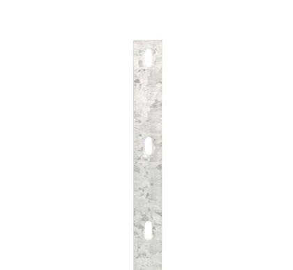 Flacheisen, Bohrabstand 200 mm, zur Befestigung von Doppelstab-Gittermatten an Zaunpfosten, Material: Stahl roh, Oberfläche: feuerverzinkt passiviert, Länge: 645 mm, Breite: 40 mm, für Mattenhöhe: 600 mm, Materialstärke: 4,00 mm, Anzahl Löcher: 4, Loch: 25 x 10 mm, 15 Jahre Garantie gegen Durchrosten Flacheisen, Bohrabstand 200 mm, zur Befestigung von Doppelstab-Gittermatten an Zaunpfosten, Material: Stahl roh, Oberfläche: feuerverzinkt passiviert, Länge: 645 mm, Breite: 40 mm, für Mattenhöhe: 600 mm, Materialstärke: 4,00 mm, Anzahl Löcher: 4, Loch: 25 x 10 mm, 15 Jahre Garantie gegen Durchrosten