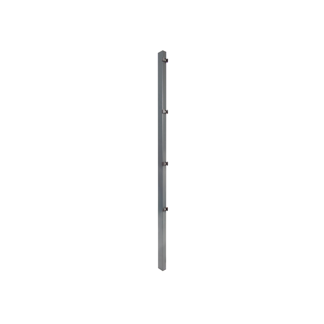 Zaunpfosten inkl. separater Klemmlasche, Bohrabstand 400 mm, Zubehör als separates Packstück pro Bestellung, Material: Stahl roh, Oberfläche: sendzimirverzinkt, anthrazit kunststoffbeschichtet RAL 7016, zum Einbetonieren, Länge: 1000 mm, für Mattenhöhe: 600 mm, Pfostenstärke: 60 x 40 mm, Anzahl Löcher: 3, 15 Jahre Garantie gegen Durchrosten Zaunpfosten inkl. separater Klemmlasche, Bohrabstand 400 mm, Zubehör als separates Packstück pro Bestellung, Material: Stahl roh, Oberfläche: sendzimirverzinkt, anthrazit kunststoffbeschichtet RAL 7016, zum Einbetonieren, Länge: 1000 mm, für Mattenhöhe: 600 mm, Pfostenstärke: 60 x 40 mm, Anzahl Löcher: 3, 15 Jahre Garantie gegen Durchrosten