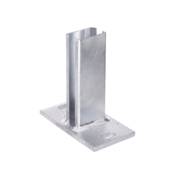 Post support for fence posts, 60 x 40 mm, Material: raw steel, Surface: hot-dip galvanised, for screwing on, Plate: 150 x 80 mm, For posts: 60 x 40 mm, Mounting: 55 mm, Mounting: 34 mm, No. of holes: 2, Hole: 24.5 x 12.5 mm, 15-year warranty against rusting through Post support for fence posts, 60 x 40 mm, Material: raw steel, Surface: hot-dip galvanised, for screwing on, Plate: 150 x 80 mm, For posts: 60 x 40 mm, Mounting: 55 mm, Mounting: 34 mm, No. of holes: 2, Hole: 24.5 x 12.5 mm, 15-year warranty against rusting through