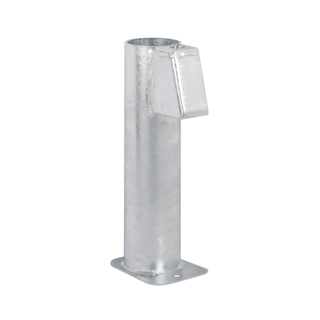 Bodenhülse für Schilderpfosten, mit montierter Klemmbacke, Material: Stahl roh, Oberfläche: feuerverzinkt, Länge: 300 mm, Platte: 112 x 87 mm, für Rohr-Ø: 60 mm, Anzahl Löcher: 1, Loch: Ø10 mm Bodenhülse für Schilderpfosten, mit montierter Klemmbacke, Material: Stahl roh, Oberfläche: feuerverzinkt, Länge: 300 mm, Platte: 112 x 87 mm, für Rohr-Ø: 60 mm, Anzahl Löcher: 1, Loch: Ø10 mm