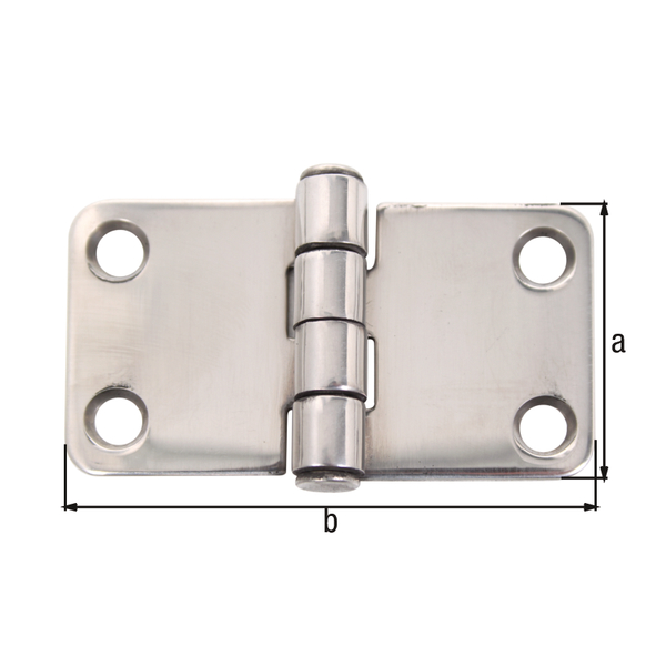 Cerniera, con fori per viti incassate, Materiale: acciaio inox, V4A / AISI 316 / DIN 1.4401, Contenuto per U.I.: 1 Pz., lunghezza: 38 mm, Larghezza: 68 mm, Spessore del materiale: 2,00 mm, Numero di fori: 4, Foro: Ø5,5 mm, Con imballo self-service Cerniera, con fori per viti incassate, Materiale: acciaio inox, V4A / AISI 316 / DIN 1.4401, Contenuto per U.I.: 1 Pz., lunghezza: 38 mm, Larghezza: 68 mm, Spessore del materiale: 2,00 mm, Numero di fori: 4, Foro: Ø5,5 mm, Con imballo self-service