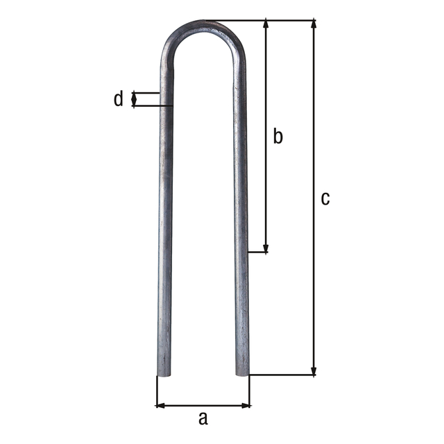 Schutzbügel Universal, Material: Stahl roh, Oberfläche: feuerverzinkt passiviert, zum Einbetonieren, Breite: 360 mm, Höhe über Boden: 1000 mm, Bügelhöhe: 1500 mm, Pfosten-Ø: 60 mm Schutzbügel Universal, Material: Stahl roh, Oberfläche: feuerverzinkt passiviert, zum Einbetonieren, Breite: 360 mm, Höhe über Boden: 1000 mm, Bügelhöhe: 1500 mm, Pfosten-Ø: 60 mm