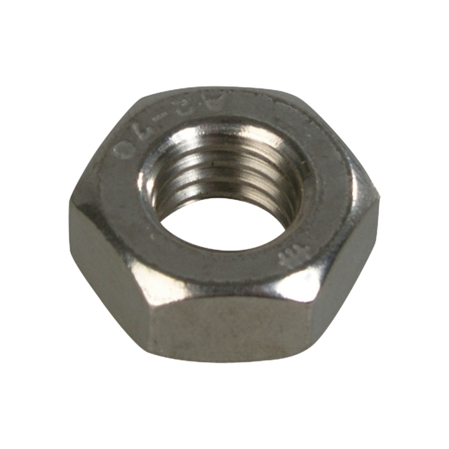 Sechskant-Mutter für Absperrgittersystem Plus 7, als Ersatzbedarf, Material: Edelstahl, Gewinde: M10 Sechskant-Mutter für Absperrgittersystem Plus 7, als Ersatzbedarf, Material: Edelstahl, Gewinde: M10