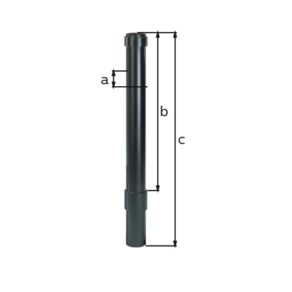 Bollard Format, Material: raw steel, Surface: hot-dip galvanised, powder-coated anthracite-metallic, for setting in concrete, Post dia.: 115 mm, Height above ground: 1000 mm, Total length of post: 1500 mm Bollard Format, Material: raw steel, Surface: hot-dip galvanised, powder-coated anthracite-metallic, for setting in concrete, Post dia.: 115 mm, Height above ground: 1000 mm, Total length of post: 1500 mm