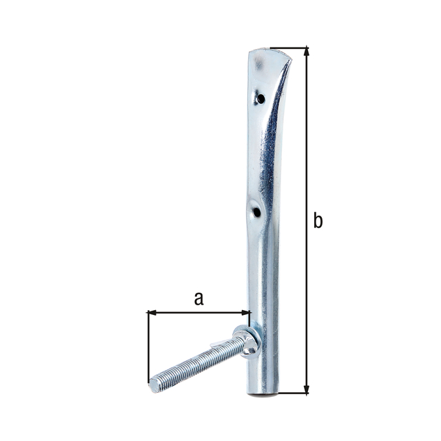 Felgenhalter, gerade, Material: Stahl roh, Oberfläche: galvanisch blau verzinkt, Tiefe: 100 mm, Höhe: 200 mm, Belastung max.: 25 kg Felgenhalter, gerade, Material: Stahl roh, Oberfläche: galvanisch blau verzinkt, Tiefe: 100 mm, Höhe: 200 mm, Belastung max.: 25 kg