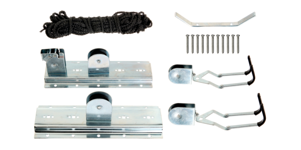 Bicycle lift for fixing below the ceiling, Material: raw steel, Surface: galvanised Bicycle lift for fixing below the ceiling, Material: raw steel, Surface: galvanised