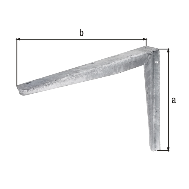 Shelf bracket, made of T profile, Material: cast aluminium, Height: 150 mm, Depth: 175 mm, Max. load capacity: 70 kg Shelf bracket, made of T profile, Material: cast aluminium, Height: 150 mm, Depth: 175 mm, Max. load capacity: 70 kg