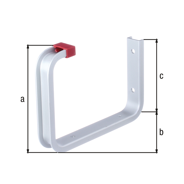 Deckenhaken, abgewinkelt, Material: Aluminium, Tiefe unten: 120 mm, Höhe: 160 mm, Tiefe oben: 100 mm, Belastung max.: 15 kg, U-Profilbreite: 21,5 mm, U-Profilhöhe: 9 mm Deckenhaken, abgewinkelt, Material: Aluminium, Tiefe unten: 120 mm, Höhe: 160 mm, Tiefe oben: 100 mm, Belastung max.: 15 kg, U-Profilbreite: 21,5 mm, U-Profilhöhe: 9 mm