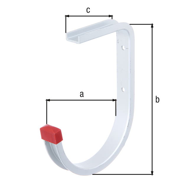 Deckenhaken, gebogen, Material: Aluminium, Tiefe unten: 130 mm, Höhe: 170 mm, Tiefe oben: 90 mm, Belastung max.: 20 kg, U-Profilbreite: 21,5 mm, U-Profilhöhe: 9 mm Deckenhaken, gebogen, Material: Aluminium, Tiefe unten: 130 mm, Höhe: 170 mm, Tiefe oben: 90 mm, Belastung max.: 20 kg, U-Profilbreite: 21,5 mm, U-Profilhöhe: 9 mm