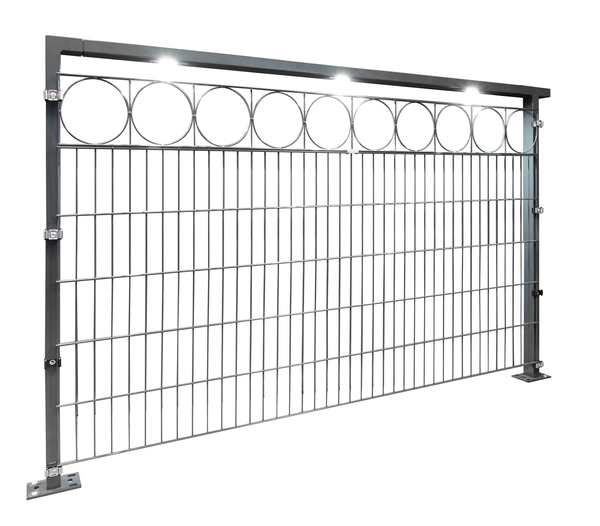 Beleuchtung für den Doppelstabmattenzaun